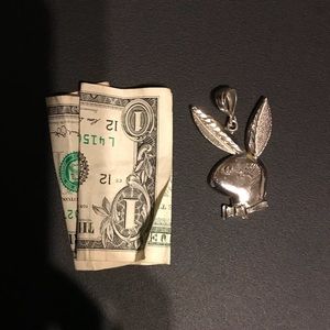 Sterling Silver .925 solid Playboy Bunny Pendant